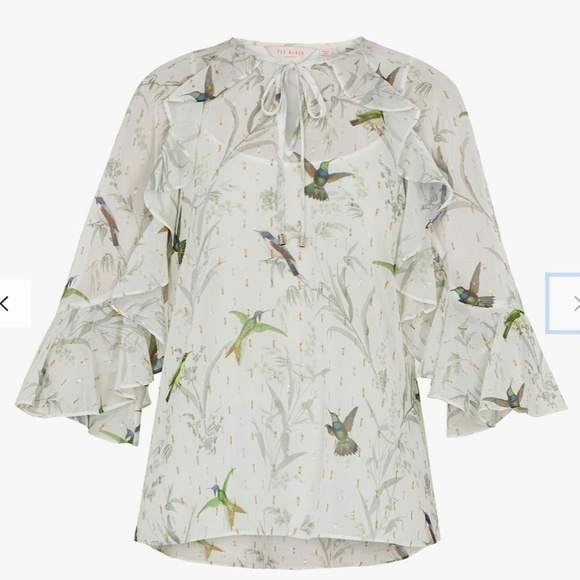 SOLD NWT TED BAKER LASSII FORTUNE BLOUSE - Picture 2 of 8